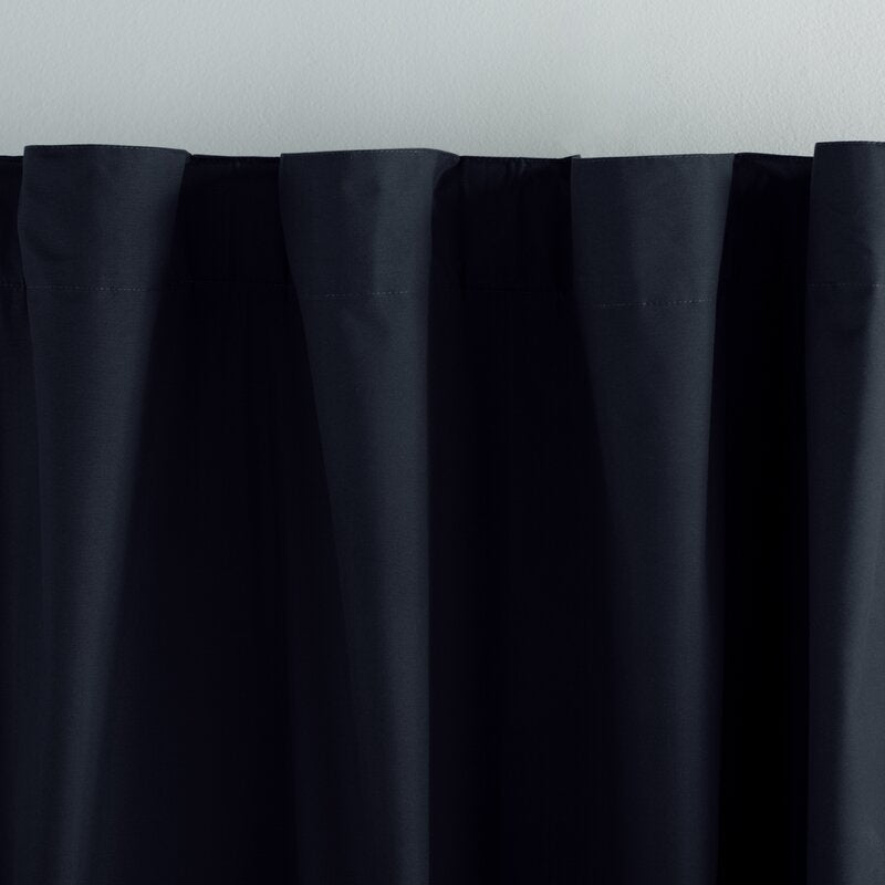 Solid Max Blackout Thermal Rod Pocket Single Curtain Panel (Set of 2) 40" W x 96" L