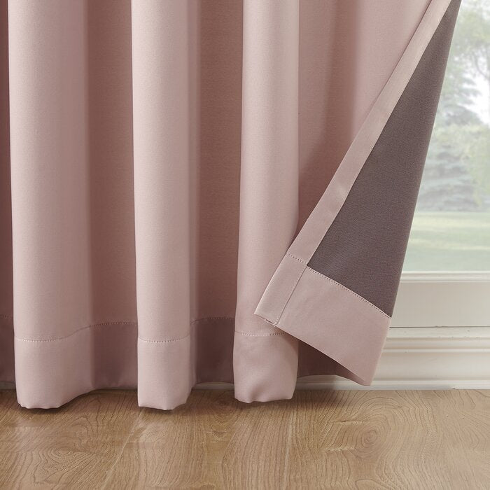 54"W x 95"L Solid Room Darkening Thermal Grommet Curtain Panel, (Set of 3)