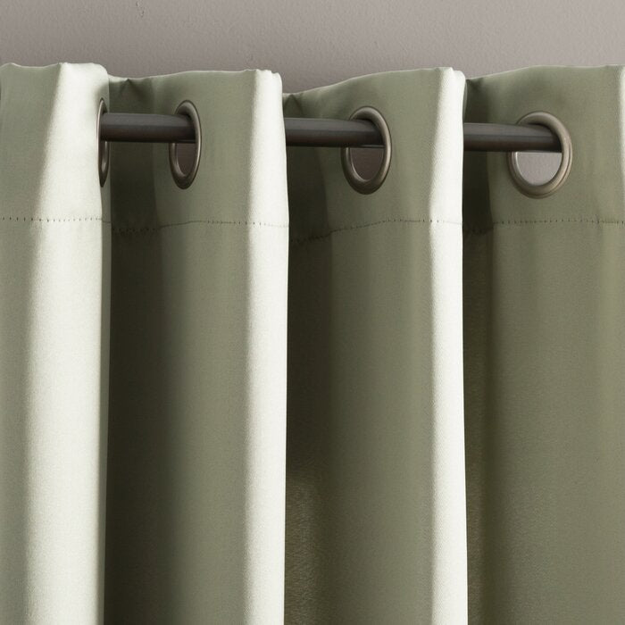 54"W x 95"L Solid Room Darkening Thermal Grommet Curtain Panel, (Set of 2)
