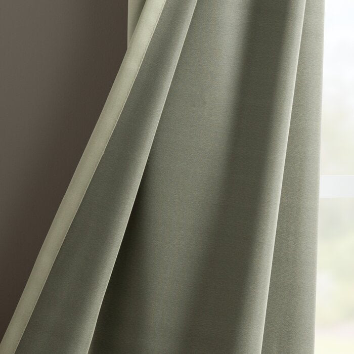 54"W x 95"L Solid Room Darkening Thermal Grommet Curtain Panel, (Set of 2)