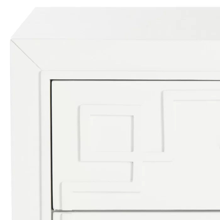 White Solid Wood Nightstand