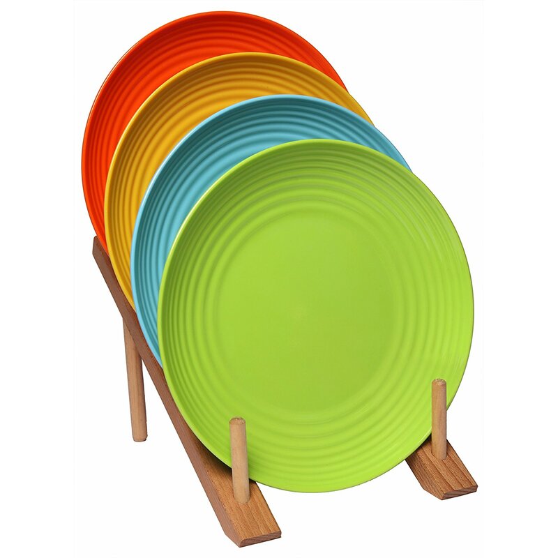 Blue/Purple/Red Solids (12 Piece)  Melamine Salad Plate Set K8415