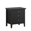 Black Sonja 3 - Drawer Nightstand CL603