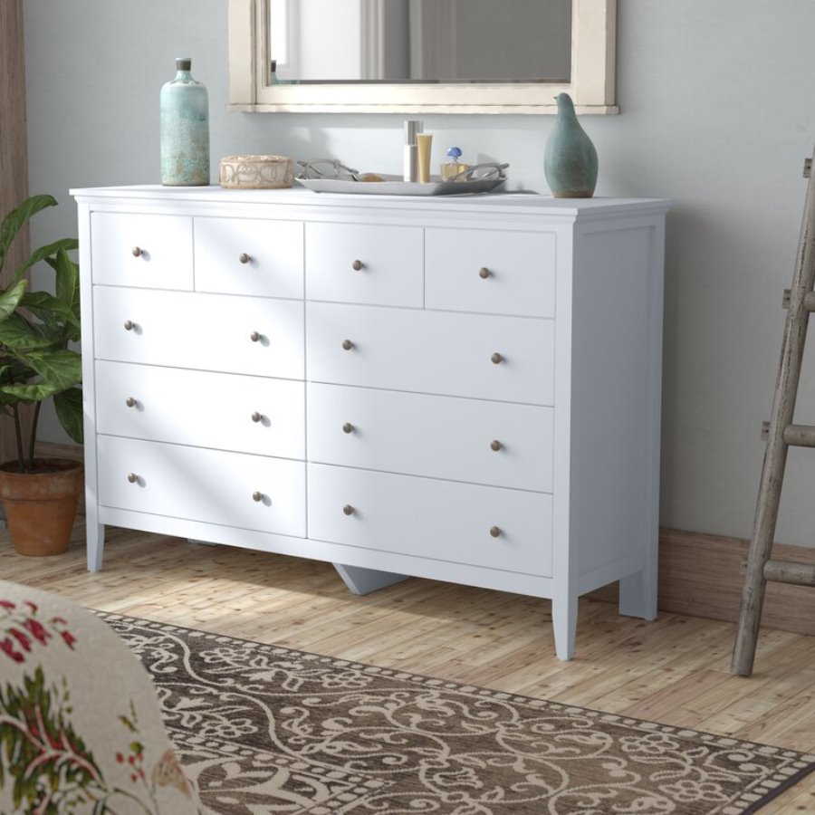 White Sonja 8 Drawer Double Dresser