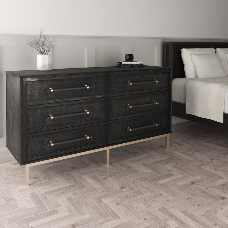 Sophia 6 Drawer 60'' W Double Dresser SHB497
