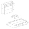 White Spark Twin Mate's & Captain's Bed with Bookcase by South Shore (BOOKCASE HEADBOARD ONLY)