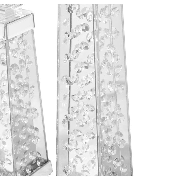 10" H x 4" W x 4" D Sparkle Crystal Candlestick