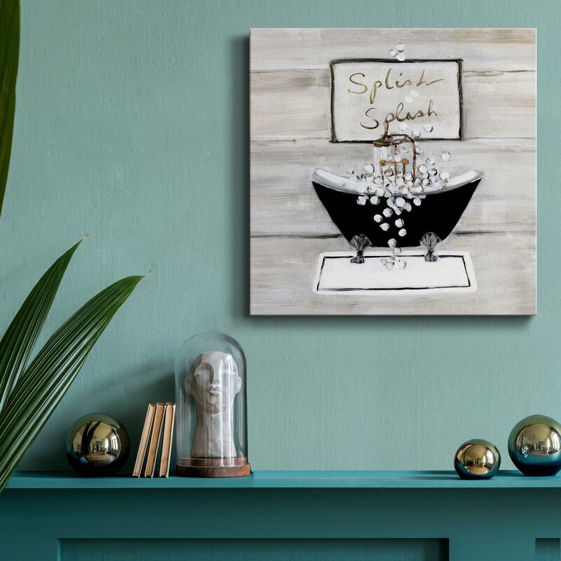 16" H x 16" W x 1.5" D Splish Splash - Wrapped Canvas Print