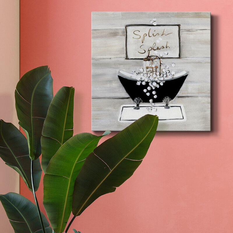 16" H x 16" W x 1.5" D Splish Splash - Wrapped Canvas Print