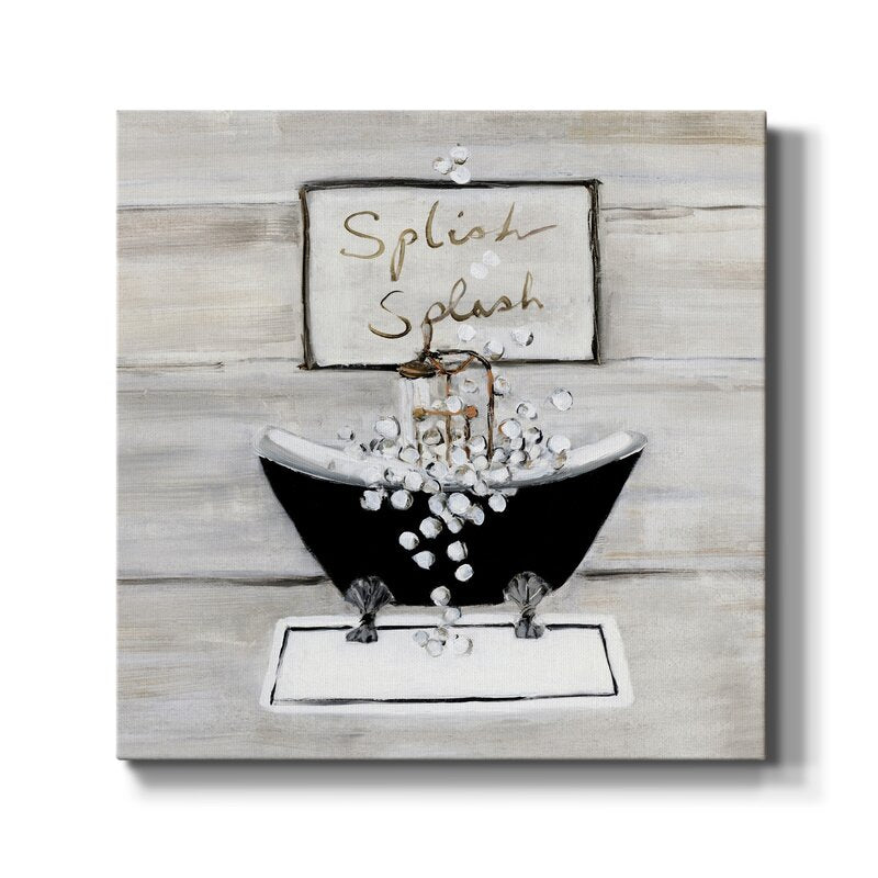 16" H x 16" W x 1.5" D Splish Splash - Wrapped Canvas Print