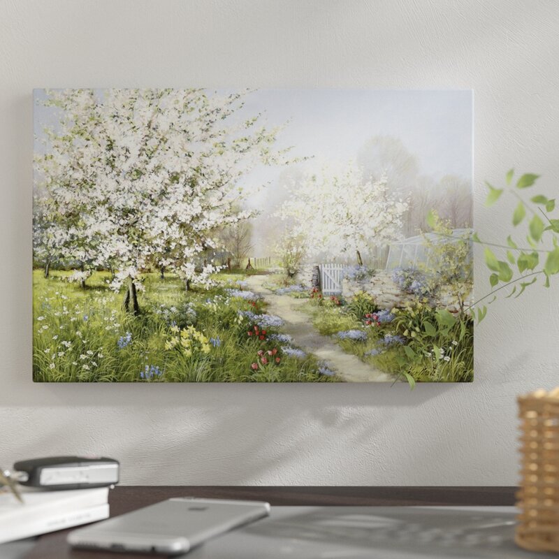 26" H x 40" W x 1.5" D Spring Blossoms by Peter Motz - Wrapped Canvas Print VB351