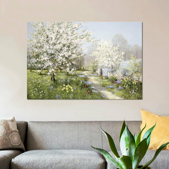 26" H x 40" W x 1.5" D Spring Blossoms by Peter Motz - Wrapped Canvas Print VB351
