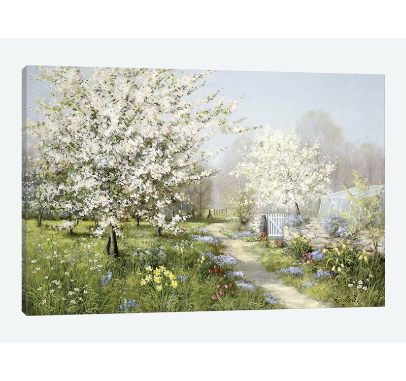 26" H x 40" W x 1.5" D Spring Blossoms by Peter Motz - Wrapped Canvas Print VB351
