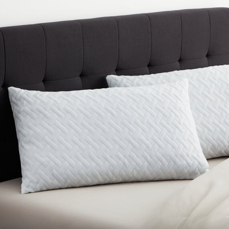 Springer Shredded Memory Foam Medium Support Pillow (Set of 2), 24'' x 16''