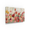Beige/Green/Pink 'Sprinkled Flowers Crop' Acrylic Painting Print on Wrapped Canvas K8420