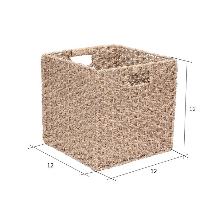 Square Wicker Storage Bin (Set of 2)