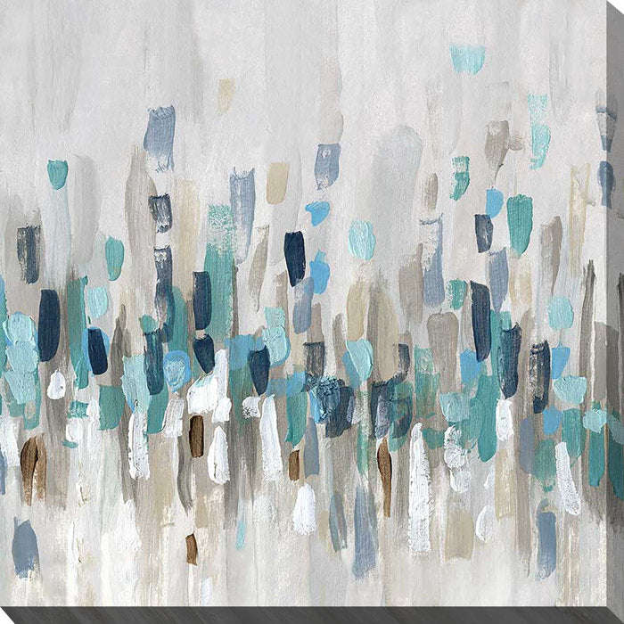 31.5" H x 31.5" W x 2" D Staccato Blue I by Katrina Craven - Painting (Set of 2)