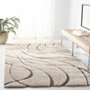 Stacie Abstract Area Rug in Cream/Gray rectangle 9'6