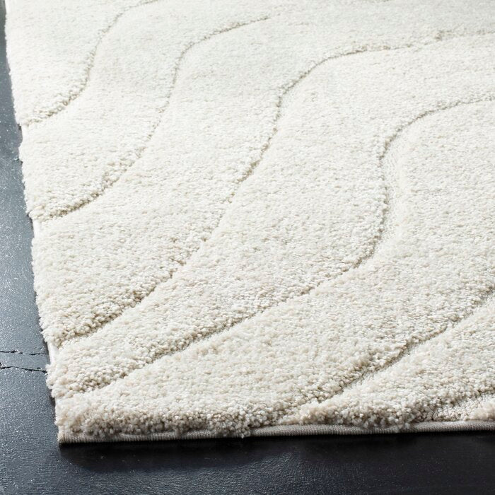 Stacie Abstract Cream Area Rug, Rectangle 8' x 10'