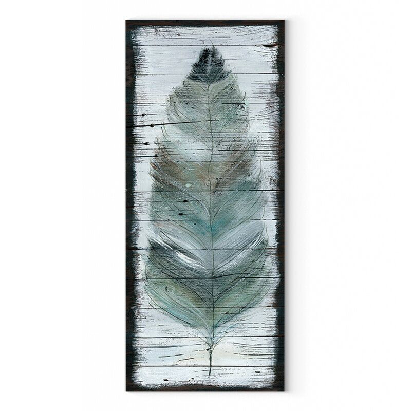 'Stained Feather' - Wrapped Canvas Print pt1241