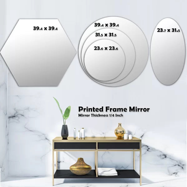 31.5" H x 31.5" W Stained Glass Floral Art Accent Wall Mirror