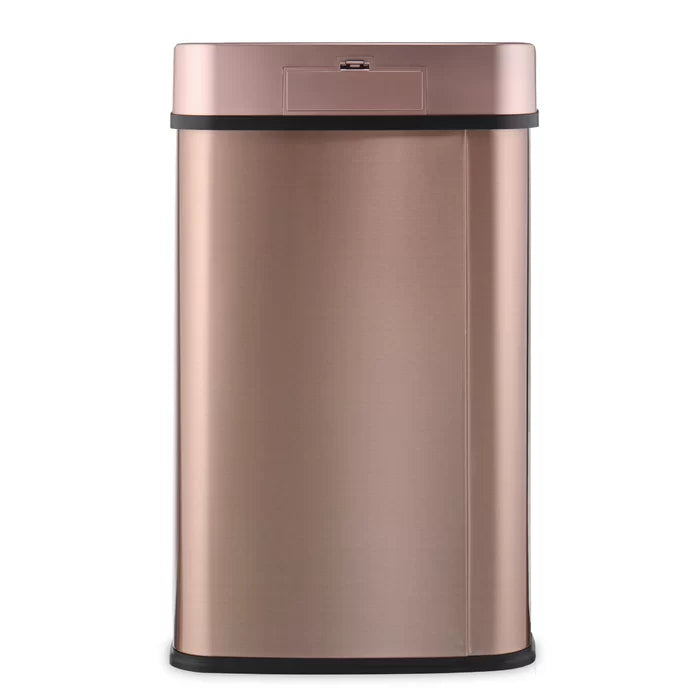 Copper Stainless Steel 13.2 Gallon Motion Sensor Trash Can