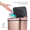 Copper Stainless Steel 13.2 Gallon Motion Sensor Trash Can