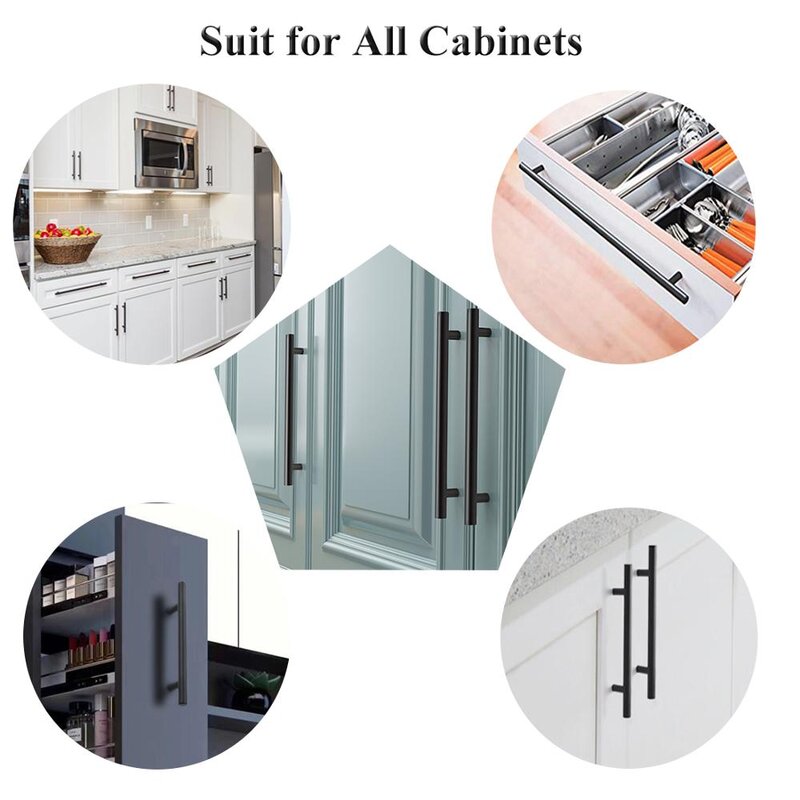Black Stainless Steel 4" Center to Center Bar Pull (Set of 30) B23-HS107