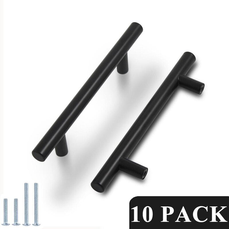 Black Stainless Steel 4" Center to Center Bar Pull (Set of 30) B23-HS107