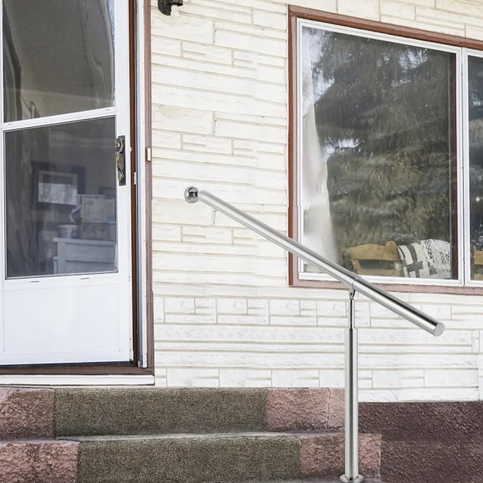 35.4" H x 59" W x 1.96" D Stainless Steel Handrail