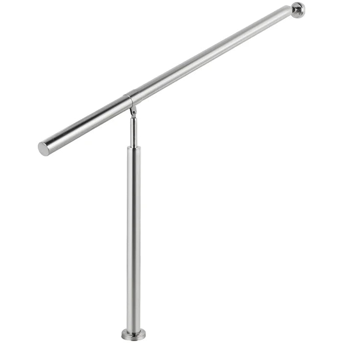 35.4" H x 59" W x 1.96" D Stainless Steel Handrail
