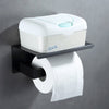 JA03 Stainless Steel Wall Mount Toilet Paper Holder with Shelf, 3.15'' x 7.09'' x 4.57''