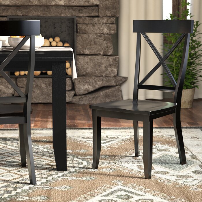 Black Standridge Cross Back Side Chair (Set of 2)