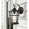 Stanford Black 13.6'' H Seeded Glass Outdoor Wall Lantern