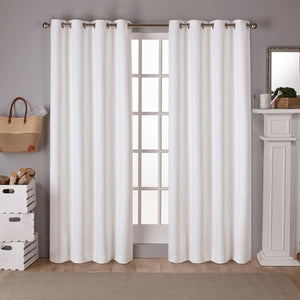Stanton Sateen Solid Blackout Thermal Grommet Curtain Panels (Set of 3) 7095