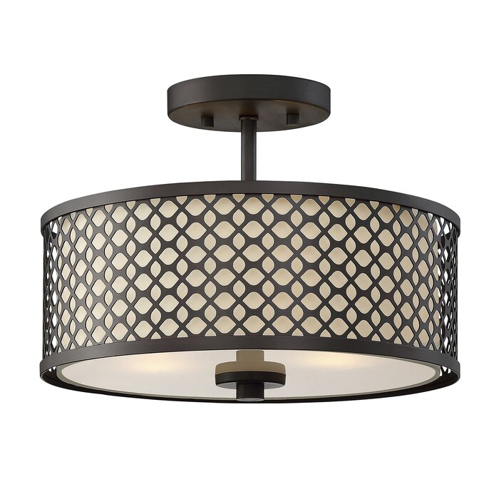 Coolidge 2 - Light 13" Unique/Statement Drum Semi Flush Mount #HA179