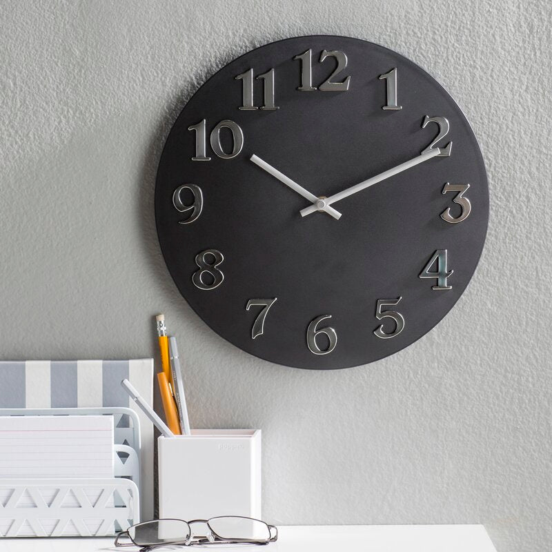 Black Statler Wall Clock pt111