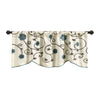 Blue Steinke Floral Scalloped 42'' Window Valance, (Set of 7)