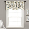 Steinke Floral Scalloped 42'' Window Valance in Off White