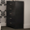 Black and Beige Step One 5 Drawer Chest LX5145