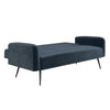 Blue Stevie Twin 69'' Wide Velvet Tufted Back Convertible Sofa, (Set of 3)