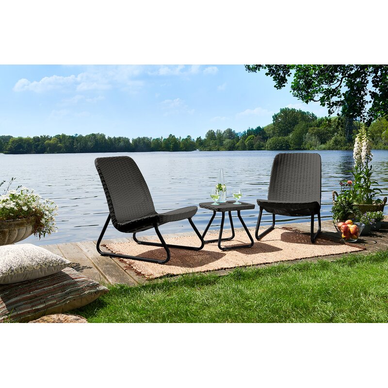 Sparkle Gray Stickel 3 Piece Rattan Seating Group 1042