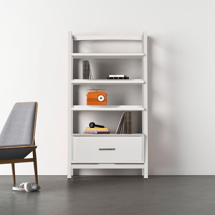 White Stiles 70.25'' H x 38'' W Ladder Bookcase