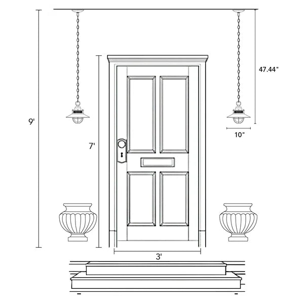 Stockley 1 -Bulb 9.4'' H Outdoor Pendant