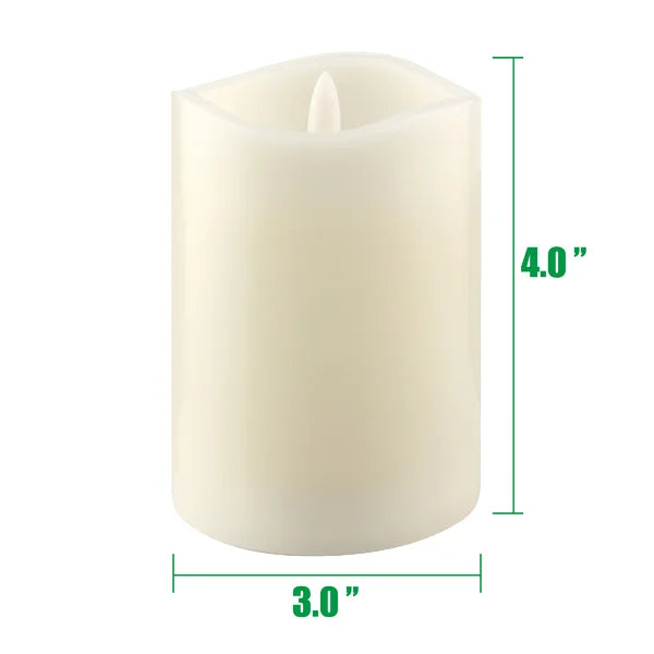 4'' H x 3'' W x 3'' D Cream Stonebriar 6 Piece Pillar Candle Set (Set of 6)