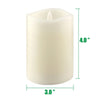 4'' H x 3'' W x 3'' D Cream Stonebriar 6 Piece Pillar Candle Set (Set of 6)