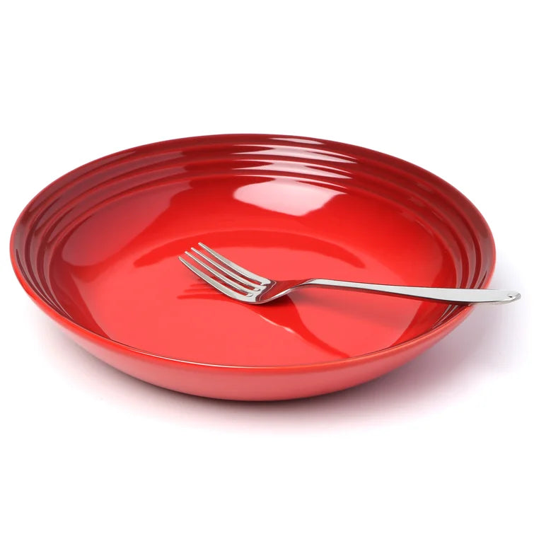 1.5" H x 8.5" W x 8.5" D Cerise Stoneware Pasta Bowl, (Set of 2)