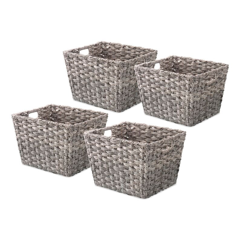 Graywash Storage Plastic Basket 2318