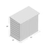 Store-It-Out Max 5' x 3' Plastic Horizontal Garbage Shed, Beige/Brown #HA1108