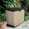 Store-It-Out Max 5' x 3' Plastic Horizontal Garbage Shed, Beige/Brown #HA1108
